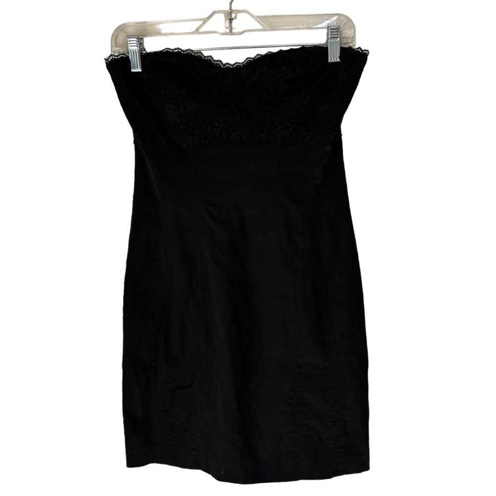 Bebe Black Shapewear Firm Control Strapless Slip